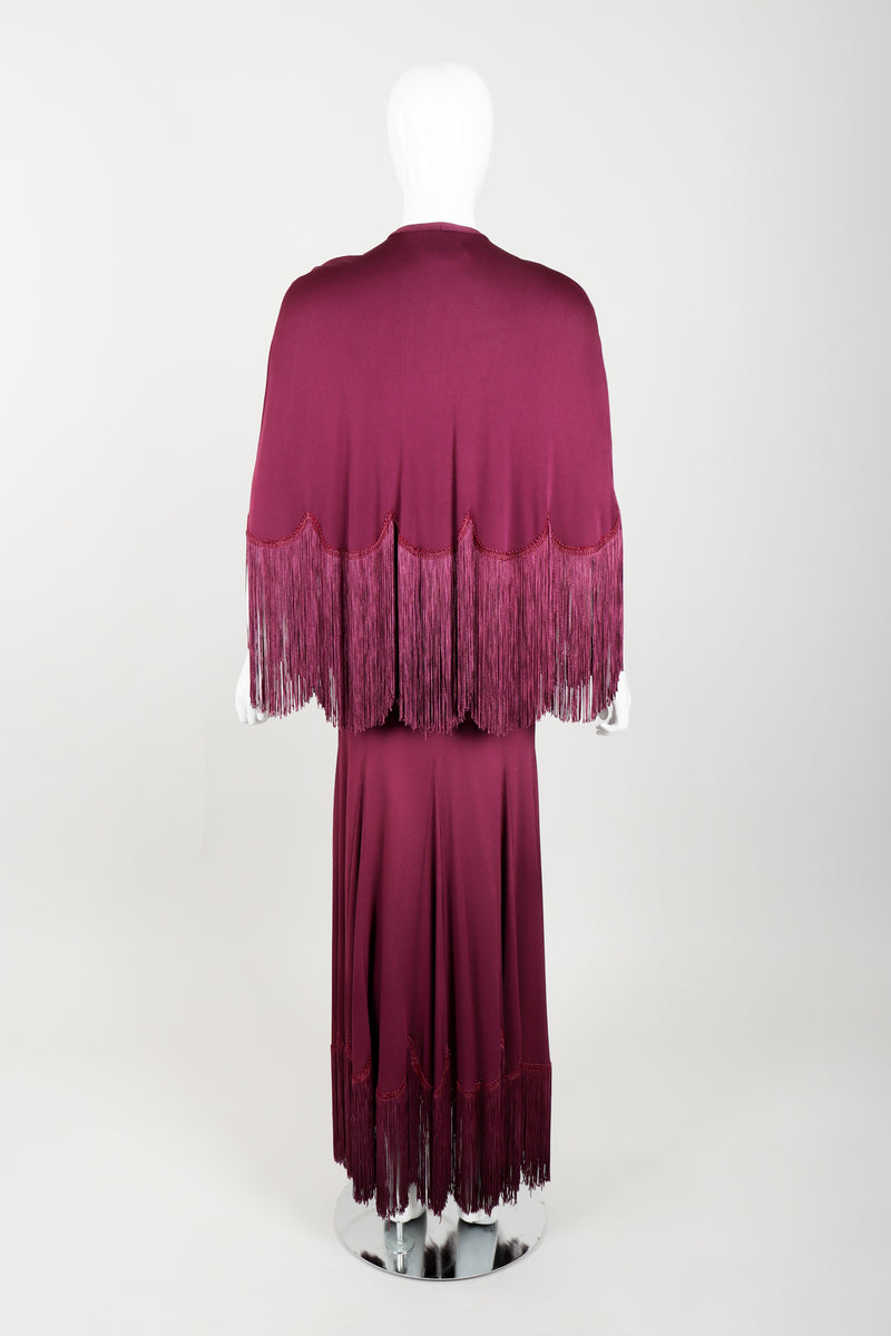 Vintage Ayako Fringed Caplet & Slip Dress Set on Mannequin back at Recess Los Angeles