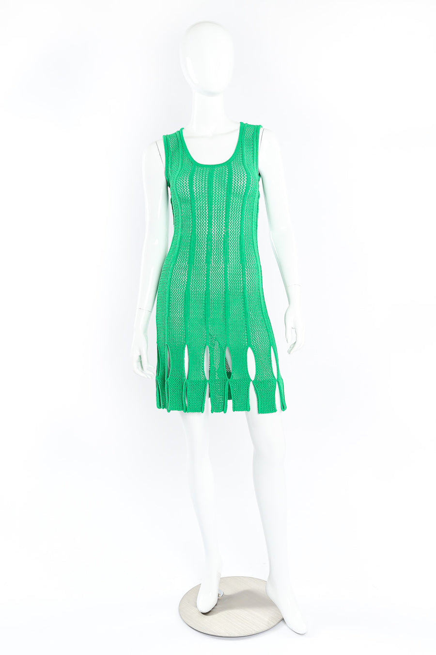 【関税＆送料込み】Bottega Veneta Knitted Dress Bottega Veneta Green Knit Tank Dress - Foxy Couture Carmel