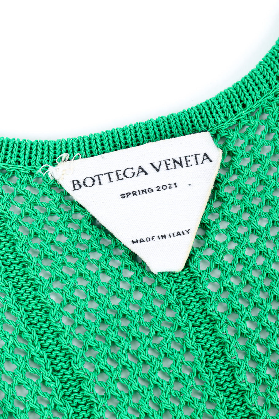 Mesh dress by Bottega Veneta flat lay label @recessla