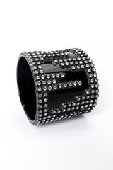 Vintage Bill Schiffer Chunky Rhinestone Cuff Bracelet crop at Recess Los Angeles