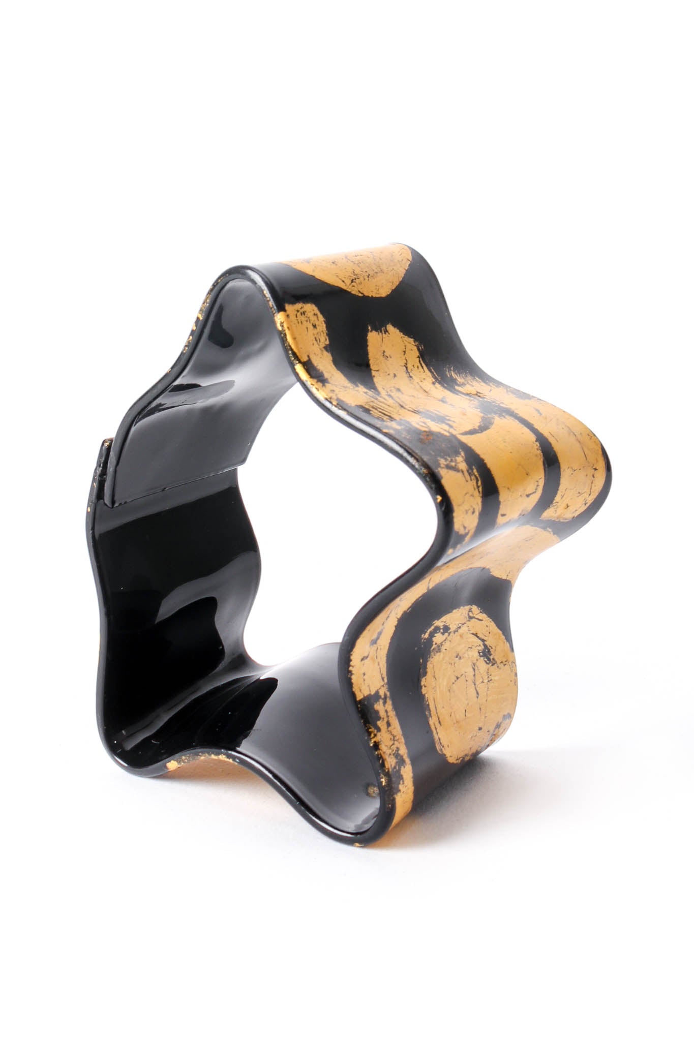Vintage Bill Schiffer Abstract Hand-Painted Cuff Bracelet crop at Recess Los Angeles