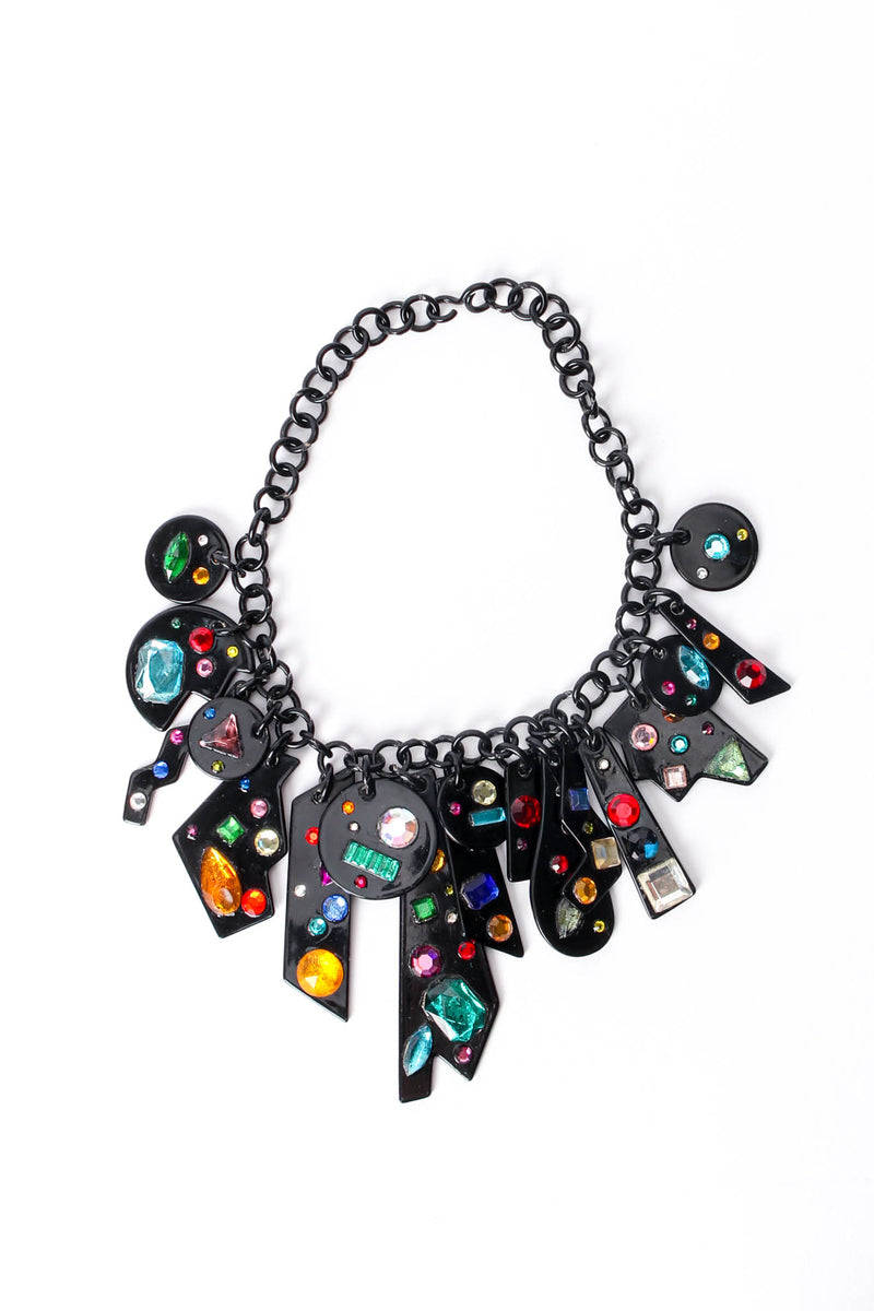 Vintage Bill Schiffer Handmade Rainbow Jeweled Bib Necklace at Recess Los Angeles