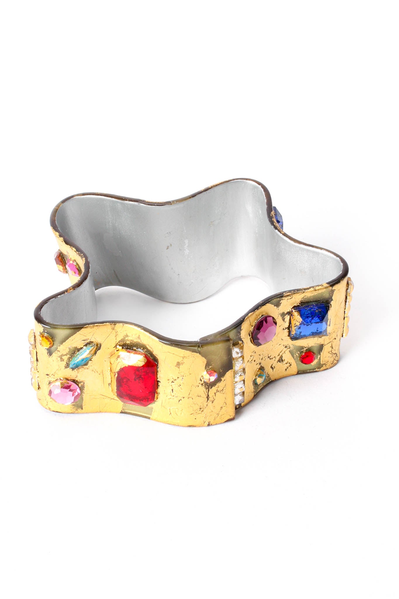 Vintage Bill Schiffer Campy Jeweled Cuff Bracelet details at Recess Los Angeles
