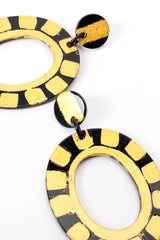 Vintage Bill Schiffer Gold Checkered Hoop Earrings at Recess Los Angeles