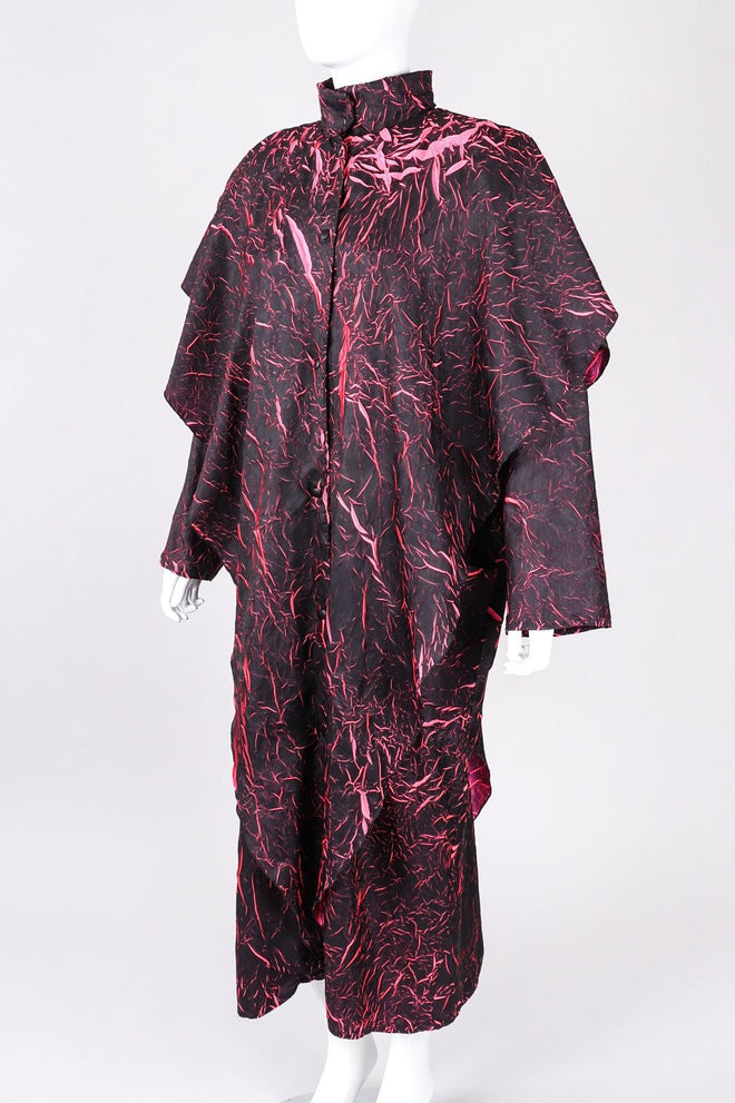 Recess Los Angeles VIntage Babette Neon Crackle Smock Duster Cape Coat
