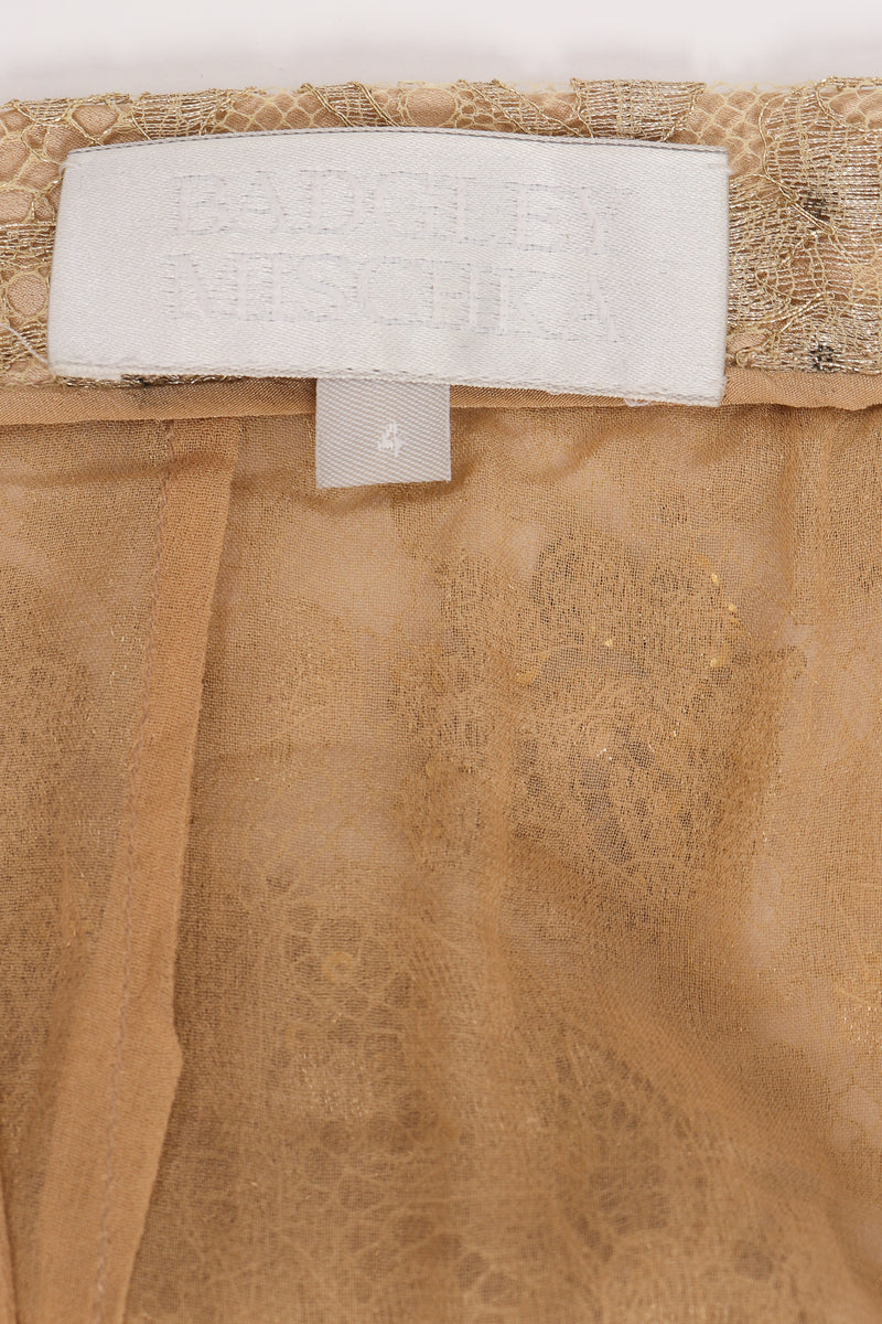 Vintage Badgley Mischka Gold Sequin Pant Set label at Recess LA
