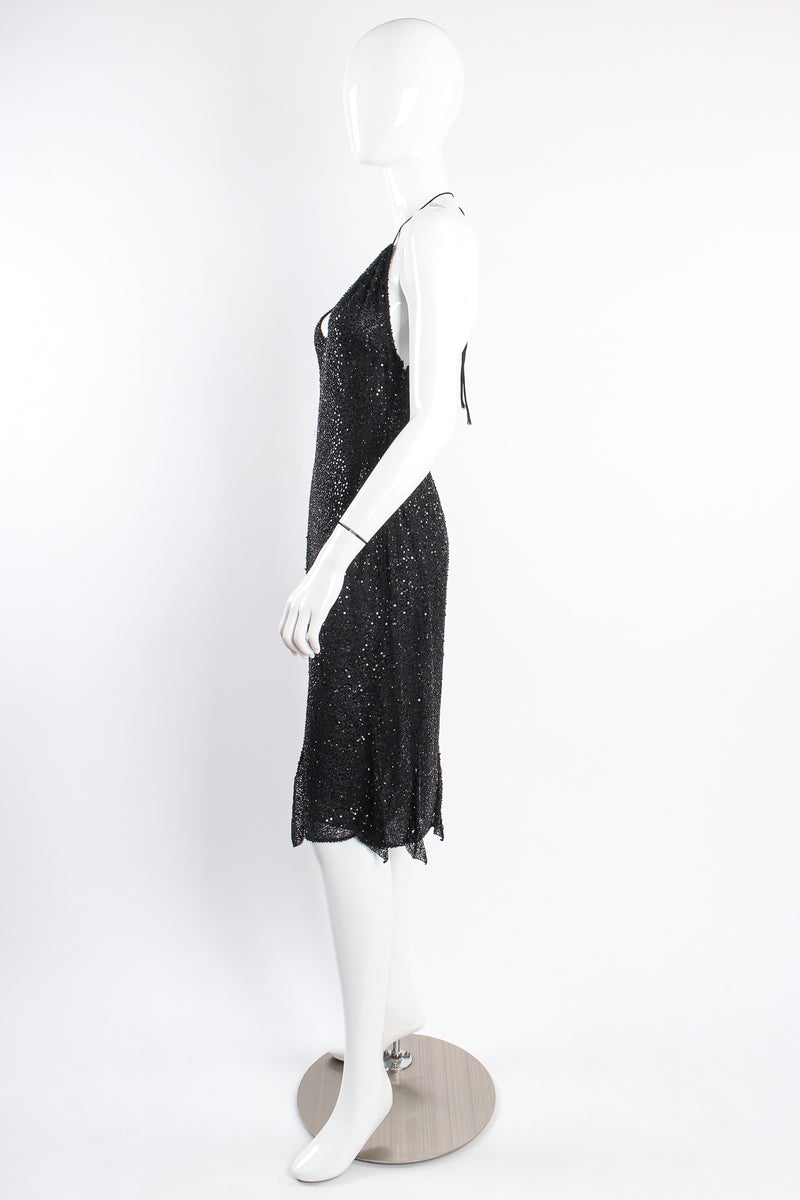 badgley mischka black sequin dress Badgley Mischka Sequin Bow Top Twofer Dress, Size: 2 in Black