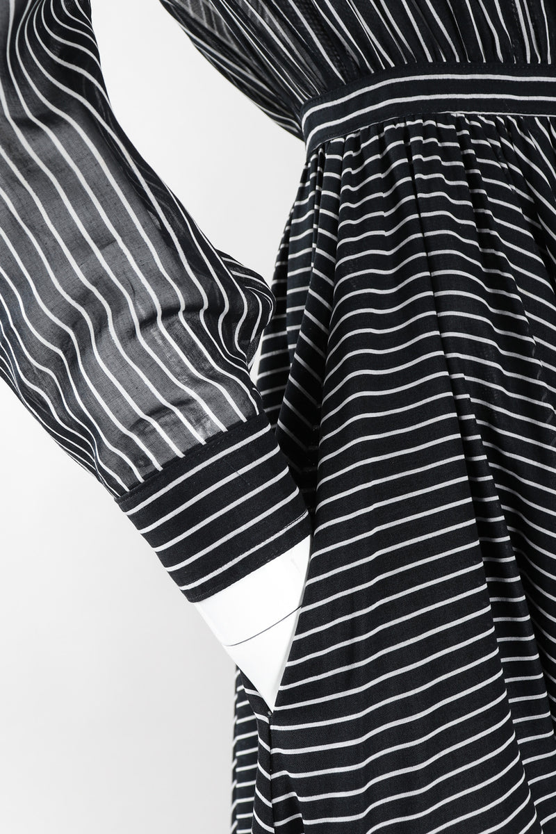 Vintage Badgley Mischka 70s Maxi Striped Shirtwaist Dress Recess Vintage Badgley Mischka 70s Maxi Striped Shirtwaist Dress Recess