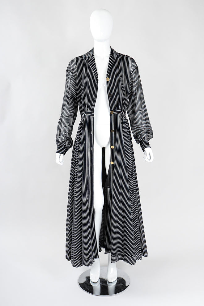 Recess Los Angeles Vintage Badgley Mischka 70s Maxi Striped Shirtwaist Dress
