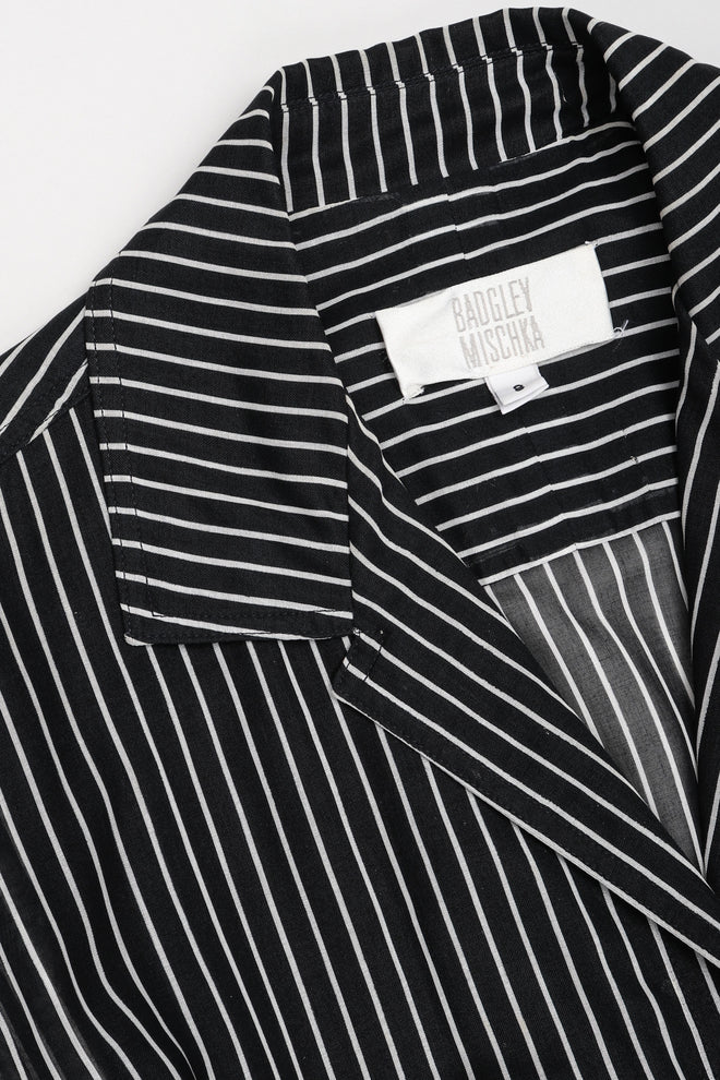 Recess Los Angeles Vintage Badgley Mischka 70s Maxi Striped Shirtwaist Dress
