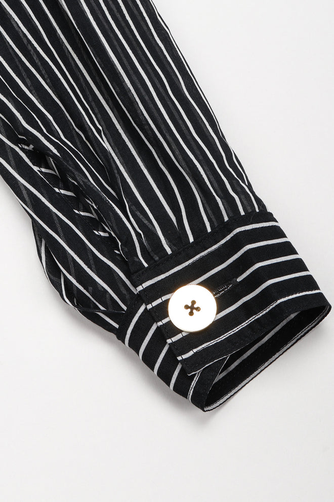 Recess Los Angeles Vintage Badgley Mischka 70s Maxi Striped Shirtwaist Dress