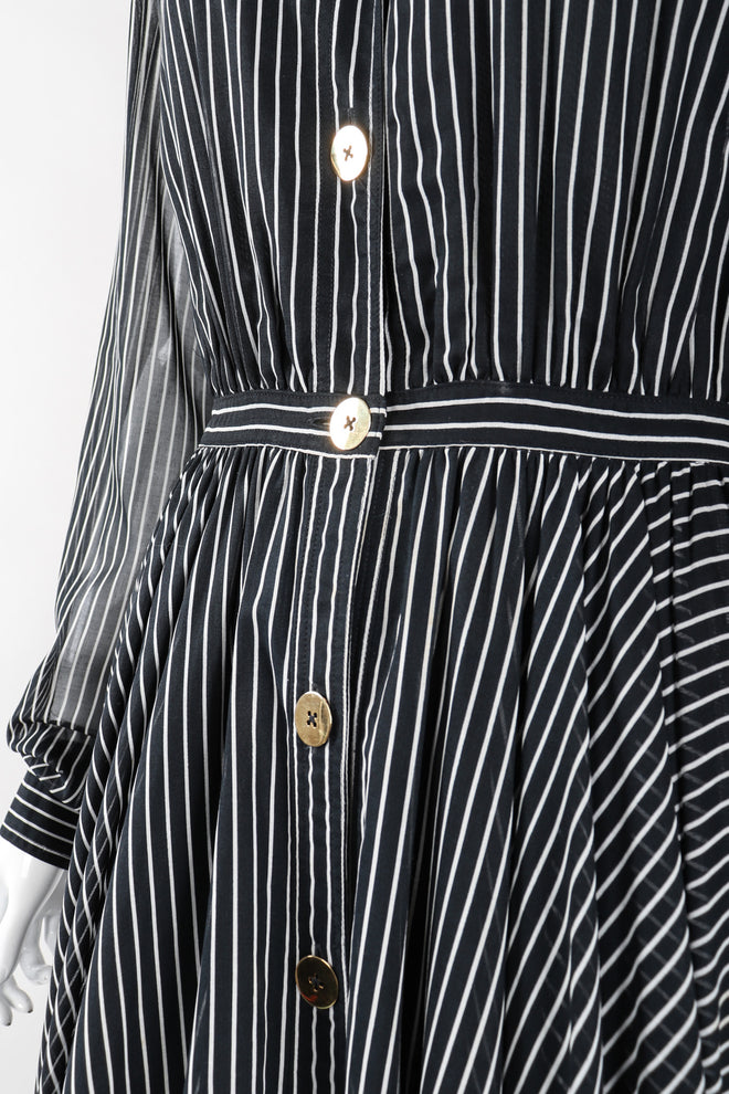 Recess Los Angeles Vintage Badgley Mischka 70s Maxi Striped Shirtwaist Dress