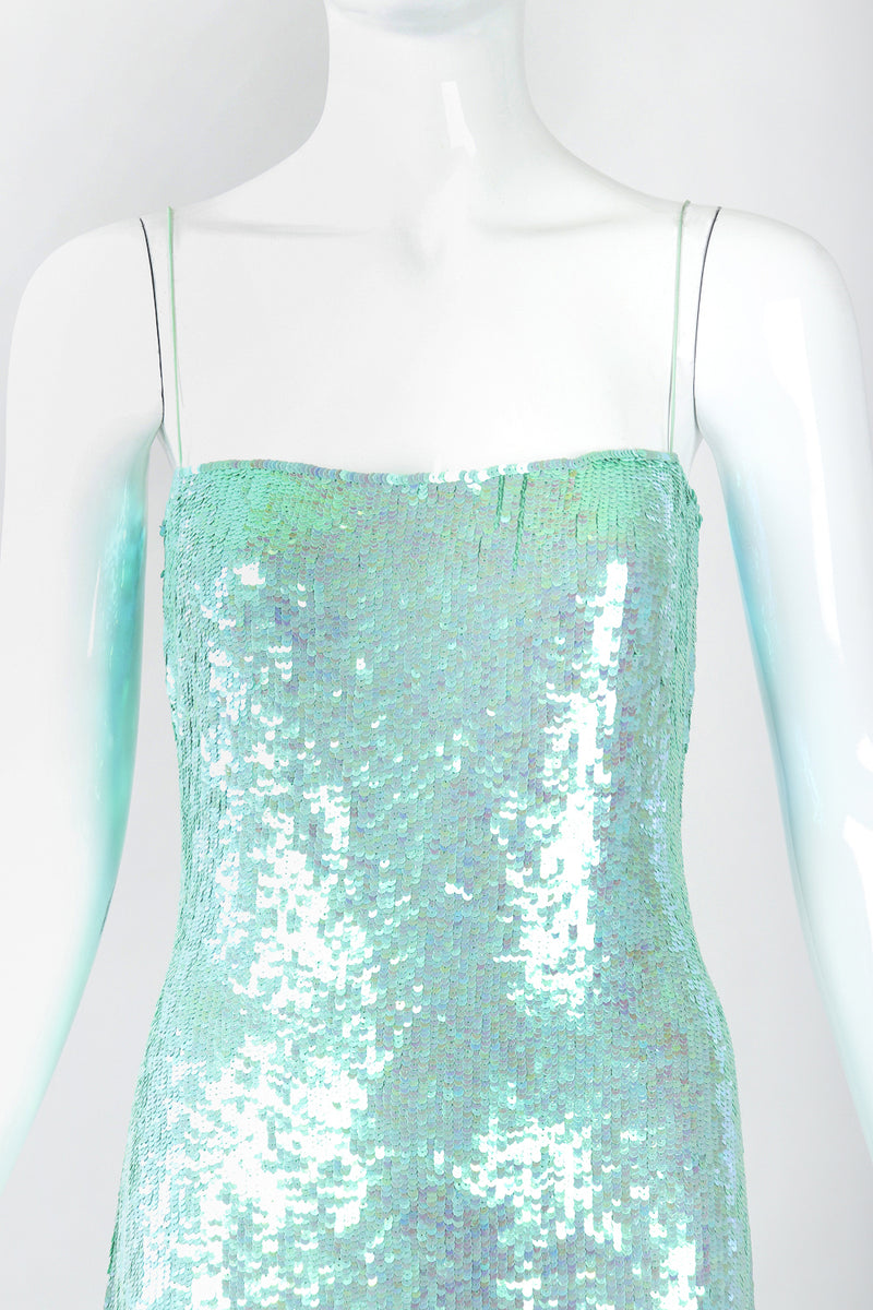 Vintage Badgley Mischka Iridescent Sequin Mermaid Gown Recess Vintage Badgley Mischka Iridescent Sequin Mermaid Gown Recess