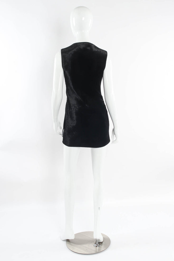 Balenciaga 2018 Sweetheart Velvet Structured Mini Dress mannequin back @ Recess LA