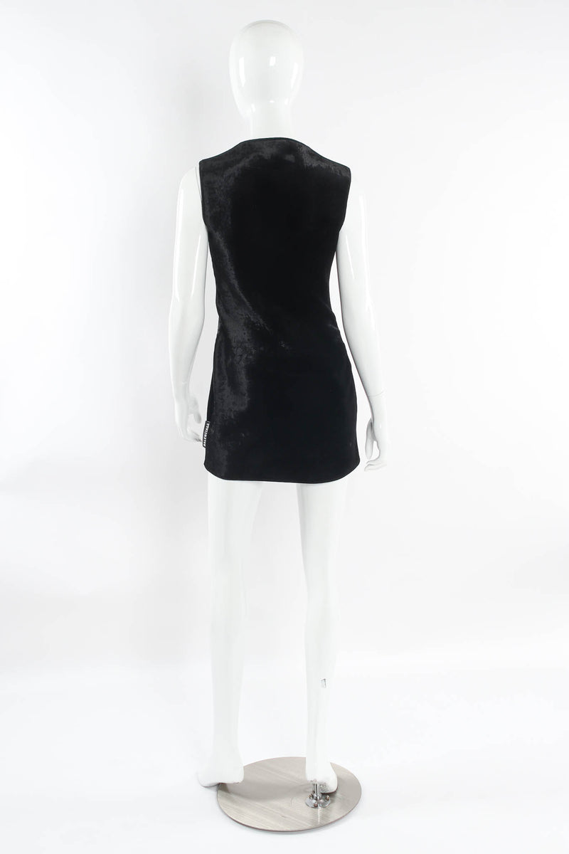 Balenciaga 2018 Sweetheart Velvet Structured Mini Dress mannequin back @ Recess LA