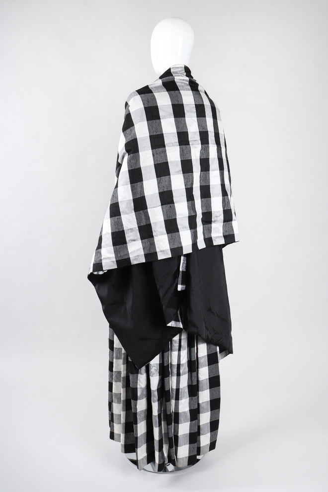 Recess Los Angeles Vintage Baracci Silk Gingham Bustier Ball Gown