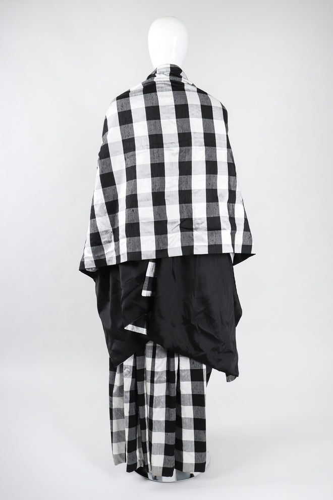 Recess Los Angeles Vintage Baracci Silk Gingham Bustier Ball Gown