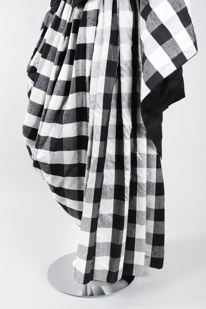 Recess Los Angeles Vintage Baracci Silk Gingham Bustier Ball Gown