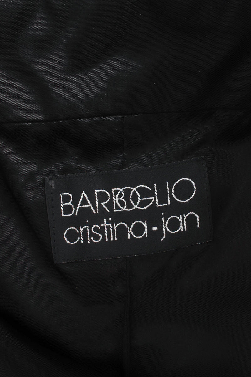 Vintage Barboglio Cristina Jan Leaf Floral Lace Tiered Gown tag @ Recess LA