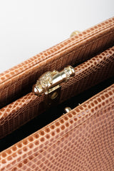 Recess Los Angeles Vintage Barry Kieselstein-Cord Gold Metal Alligator Tan Hardware Suede Lining