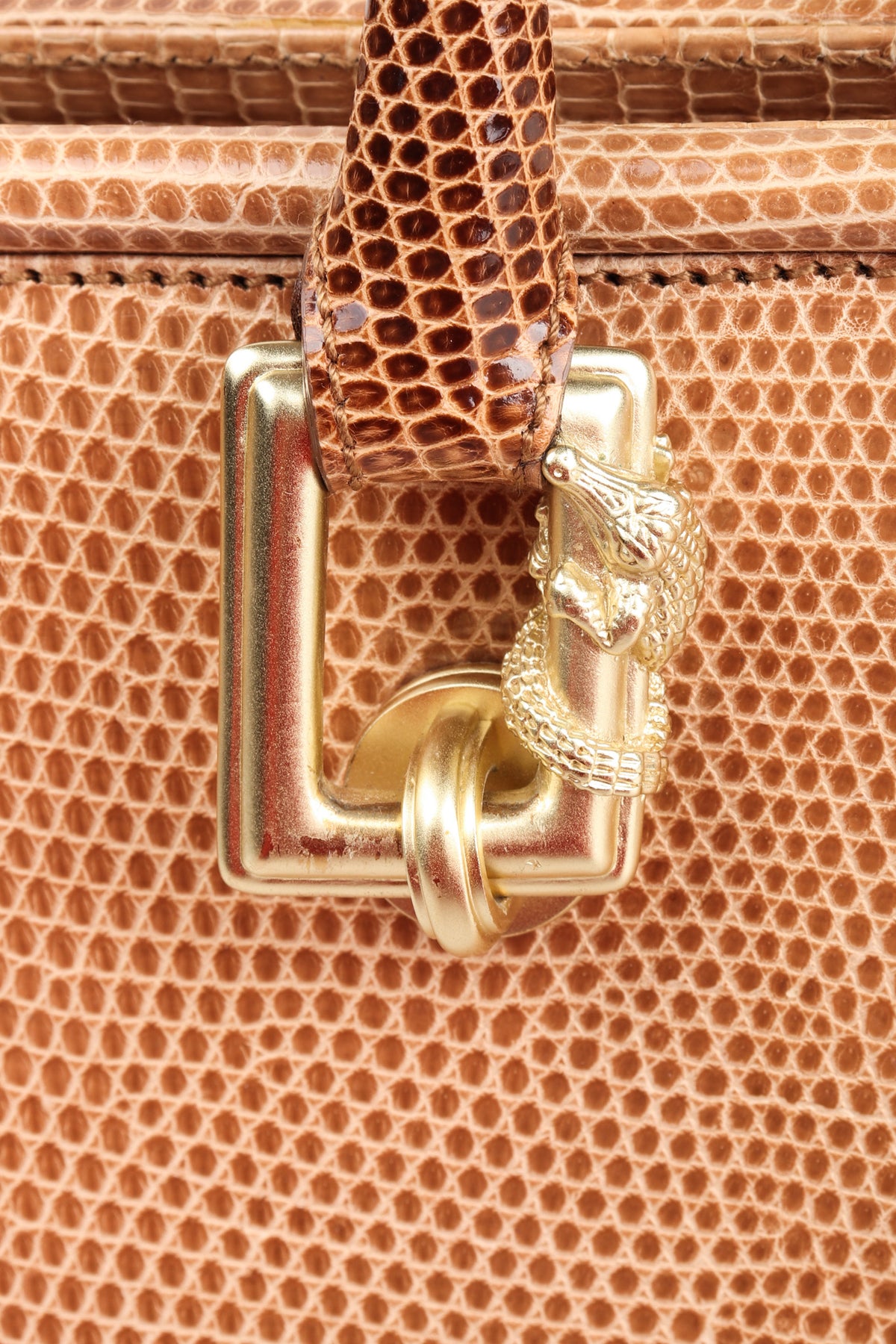Vintage Barry Kieselstein-Cord Gold Metal Alligator Tan Hardware Suede  Lining – Recess