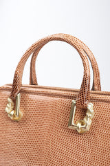 Recess Los Angeles Vintage Barry Kieselstein-Cord Gold Metal Alligator Tan Hardware Suede Lining