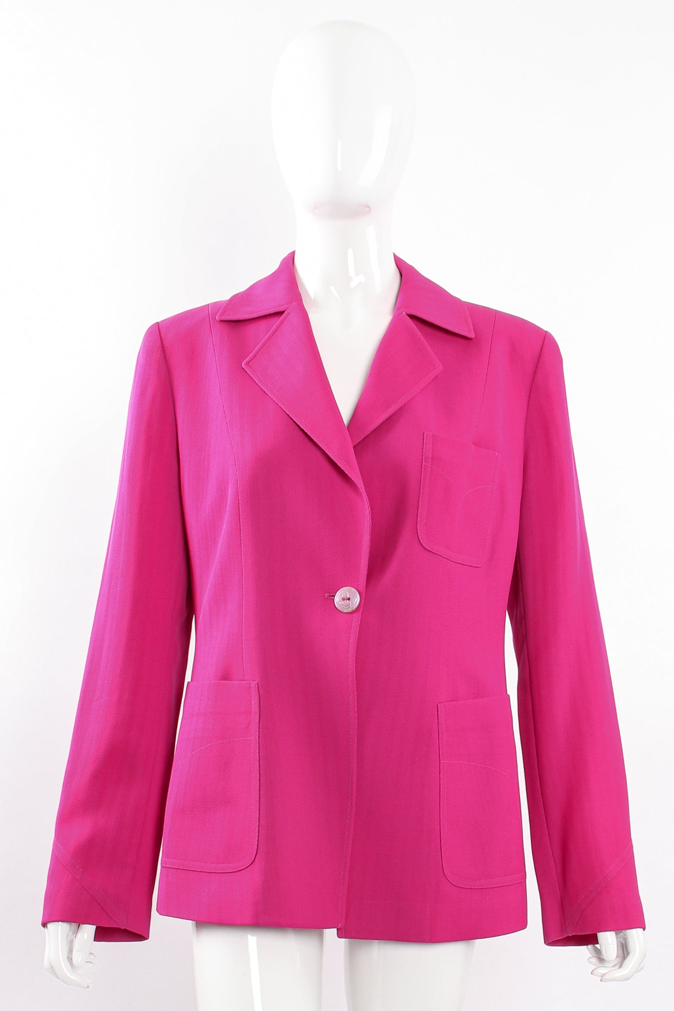 Vintage Bazar de Christian Lacroix Hot Herringbone Jacket & Skirt Suit jacket front @ Recess LA