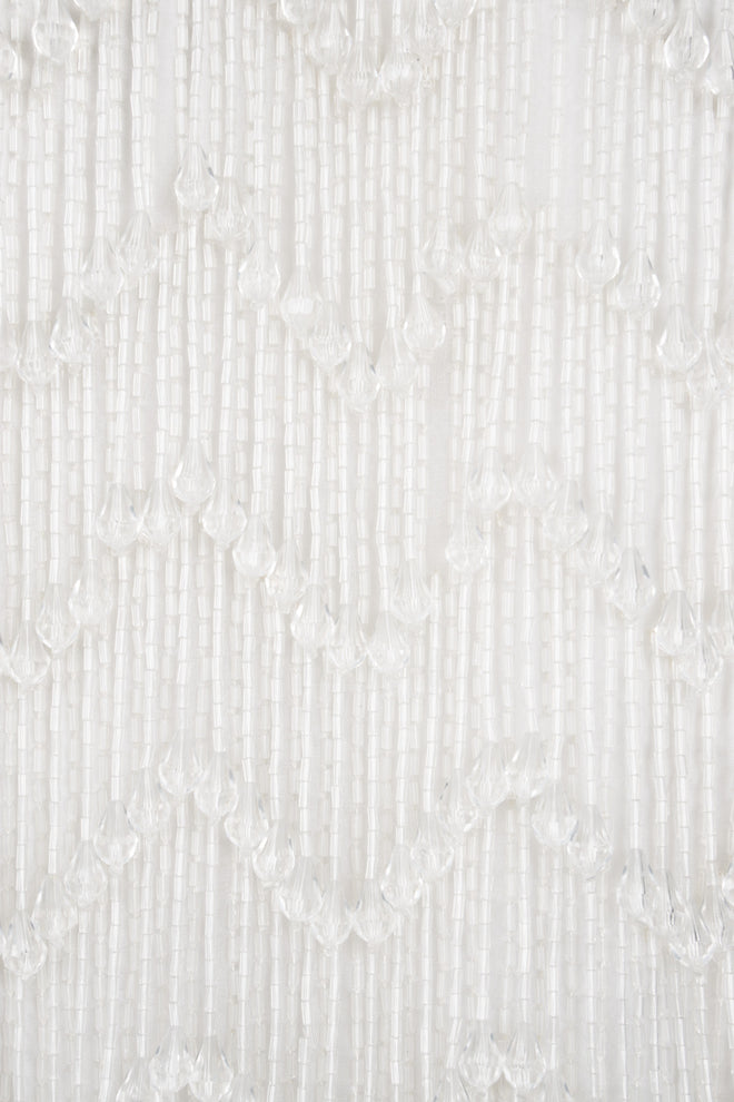 Vintage Teardrop Crystal Bead Fringe Jacket
