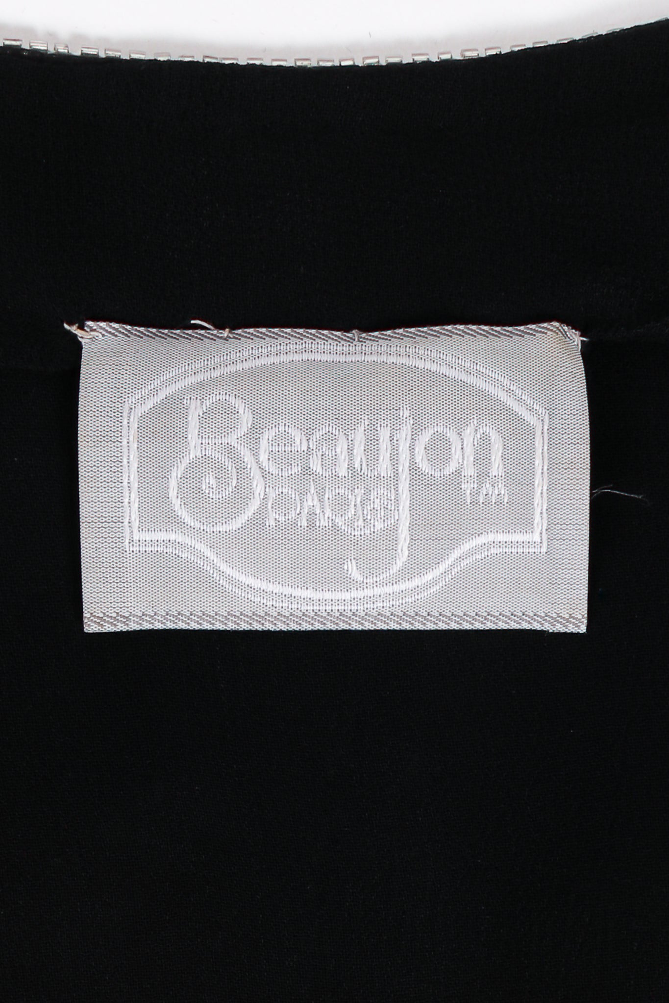 Vintage Beaujon Beaded Circus Trapeze Jacket label at Recess Los Angeles