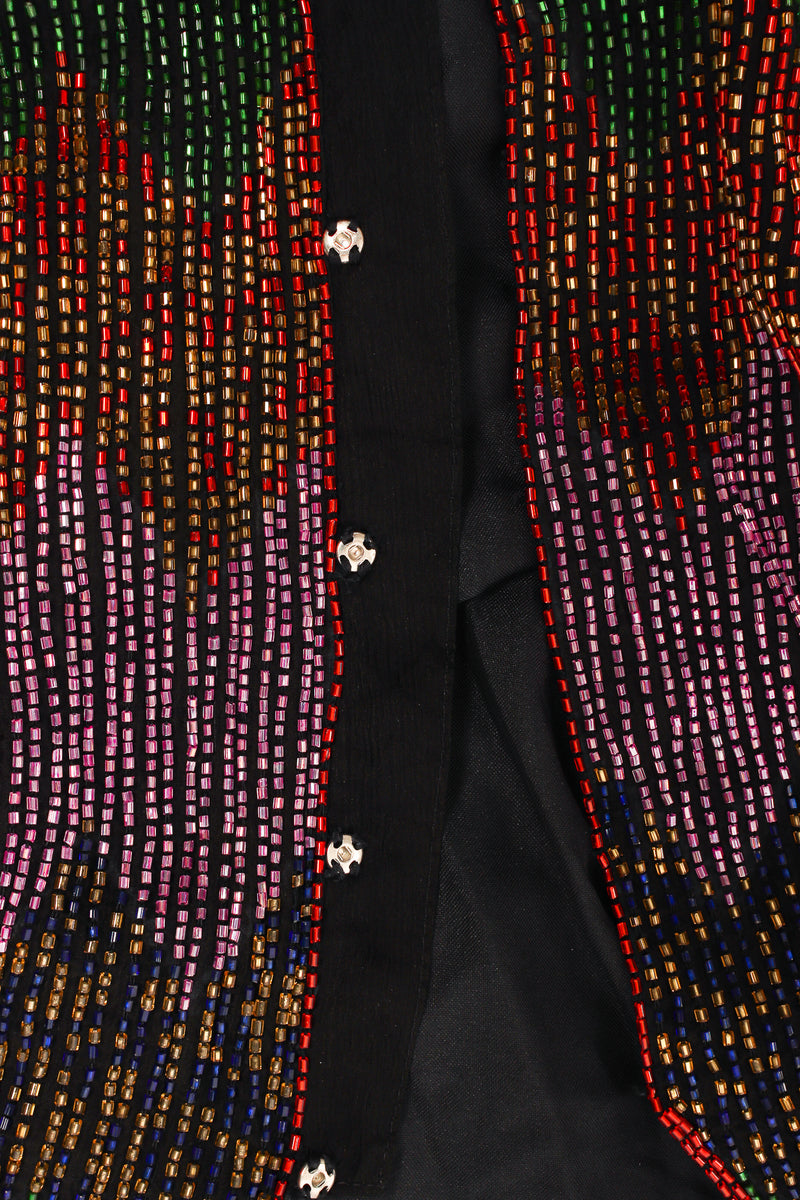 Vintage Beaujon Beaded Zigzag Peplum Skirt Set snaps at Recess Los Angeles