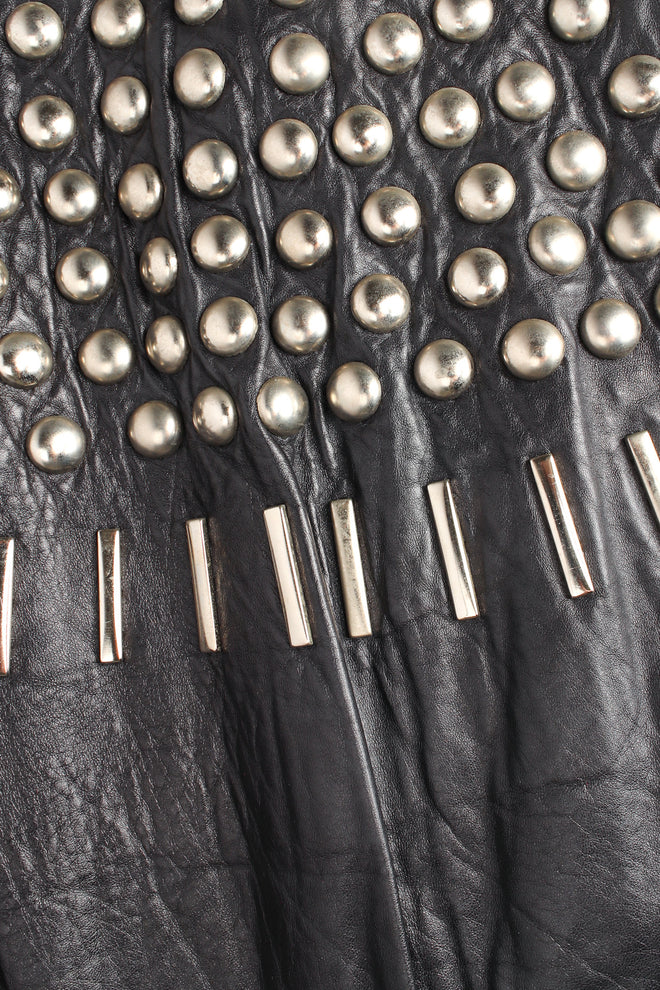 Vintage Begedor Studded Leather Jacket back shoulder blade studs @ Recess LA