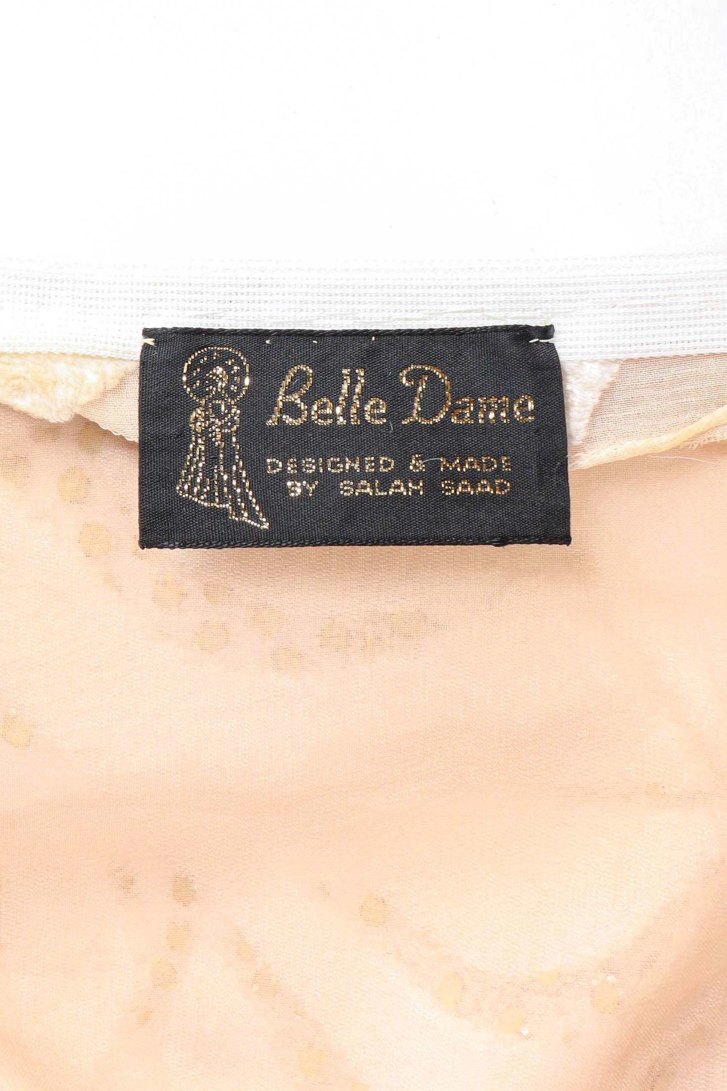 Vintage Belle Dame Draped Tulip Leaf Dress tag @ Recess LA