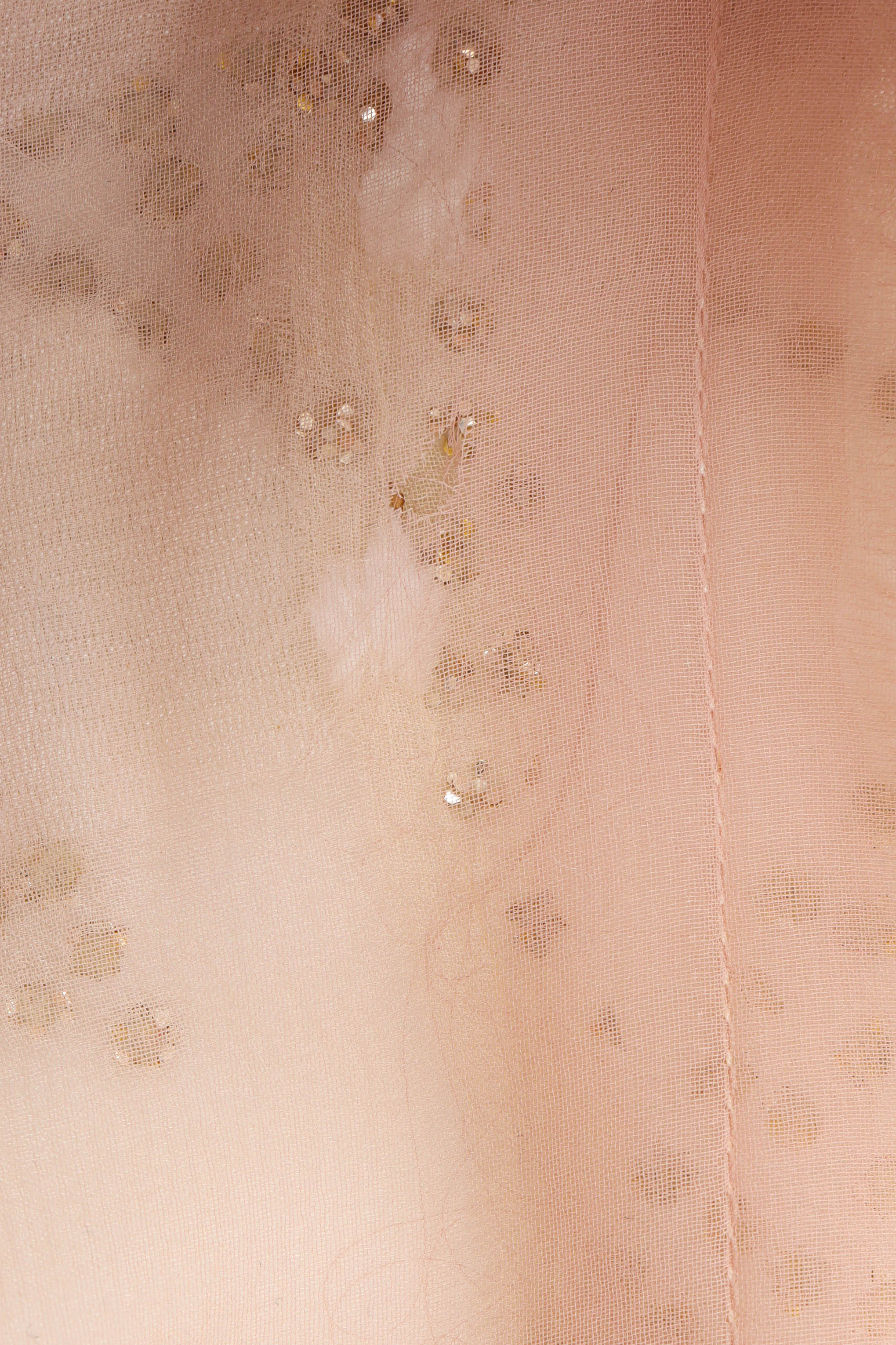Vintage Belle Dame Draped Tulip Leaf Dress tiny hole on silk inverse liner  @ Recess LA