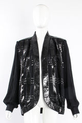 Vintage Beltrami Sheer Plaid Snake Batwing Jacket on Mannequin front at Recess Los Angeles