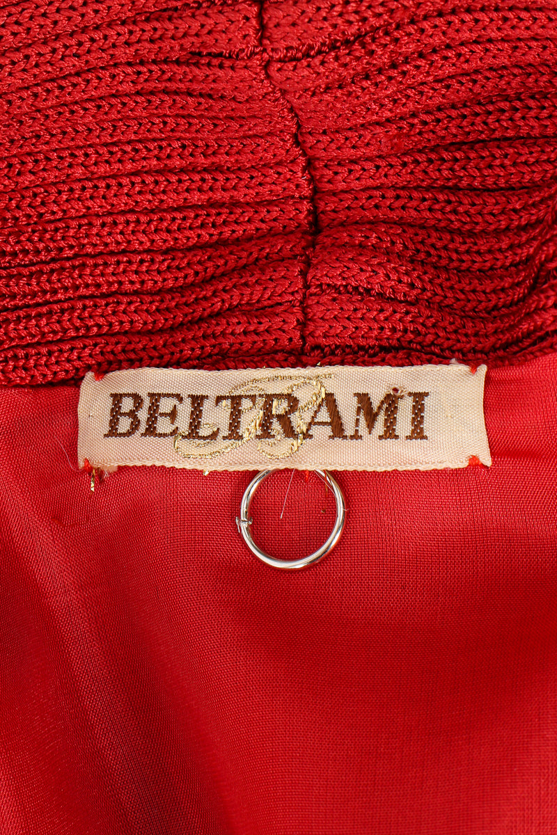 Vintage Beltrami Striped Snake Bolero Jacket label at Recess Los Angeles