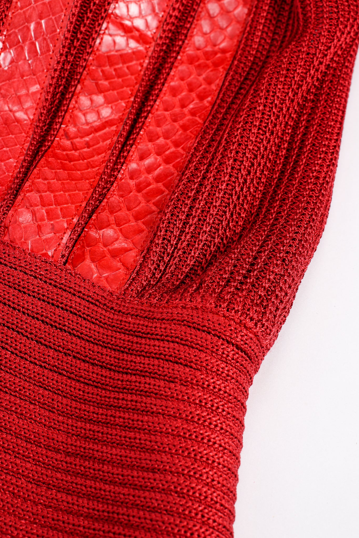 Vintage Beltrami Striped Snake Bolero Jacket knit detail at Recess Los Angeles