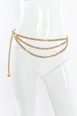 Vintage St. John draped chain belt front on mannequin @recessla