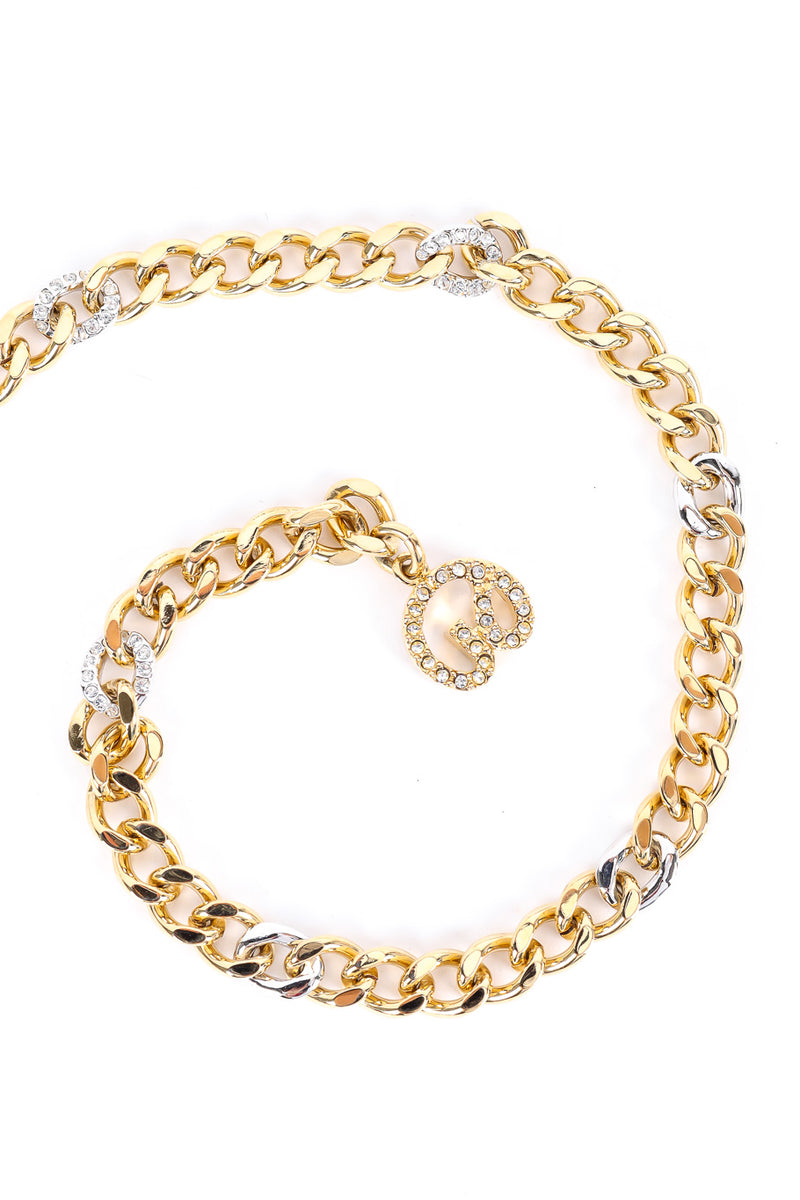 Vintage St. John draped chain belt rhinestone details @recessla