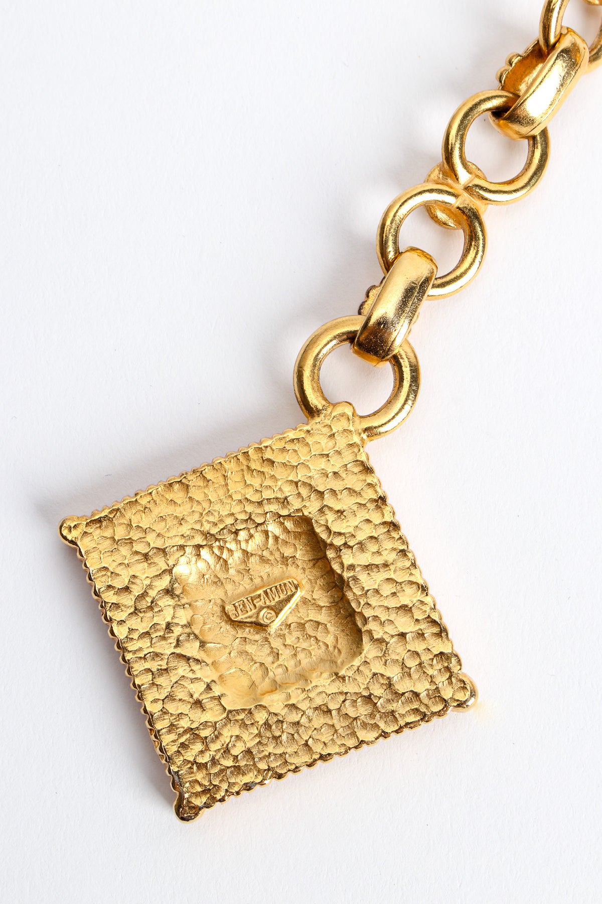 Vintage Ben Amun Square Emblem Chain Link Belt – Recess