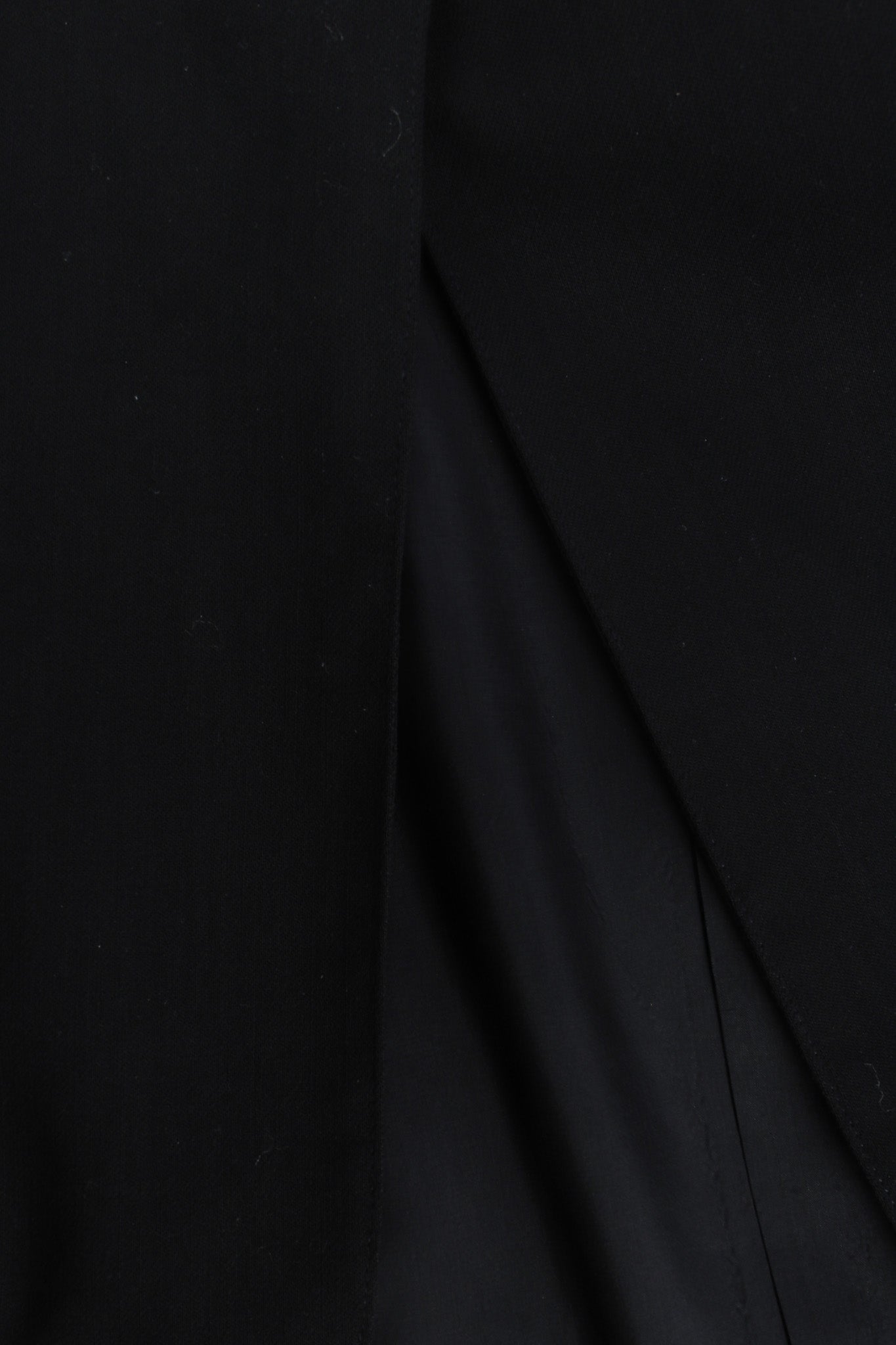 Vintage Bernard Perris Fringe Sleeve Drape Dress front hem/lining @ Recess LA