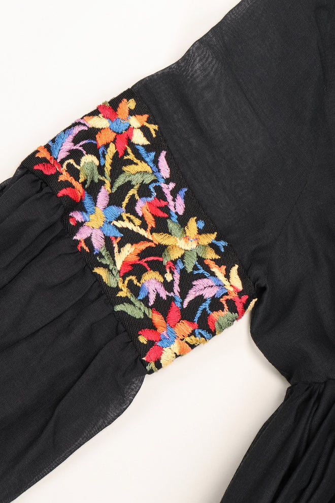 Recess Los Angeles Vintage Beverly Paige Sheer Embroidered Peasant Dress