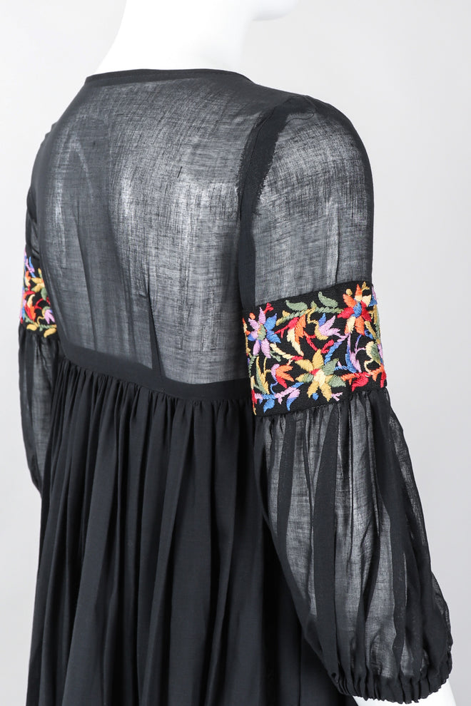 Recess Los Angeles Vintage Beverly Paige Sheer Embroidered Peasant Dress