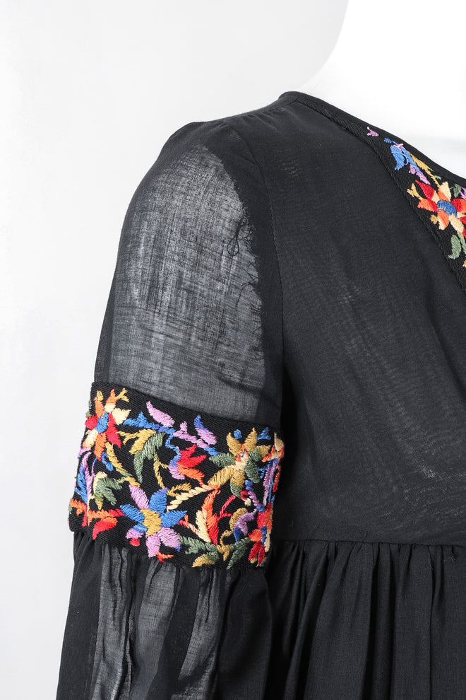 Recess Los Angeles Vintage Beverly Paige Sheer Embroidered Peasant Dress
