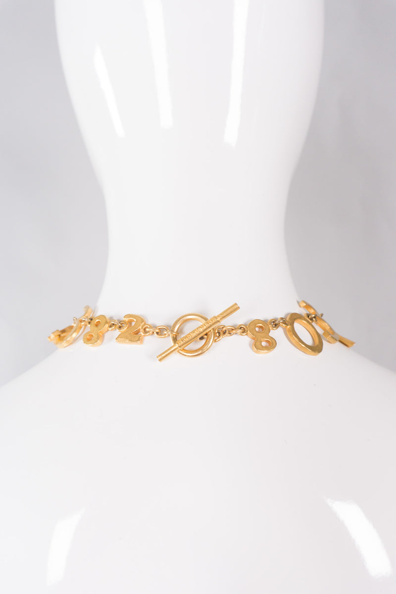 Biche de Beré Hammered Numerology Collar Necklace 