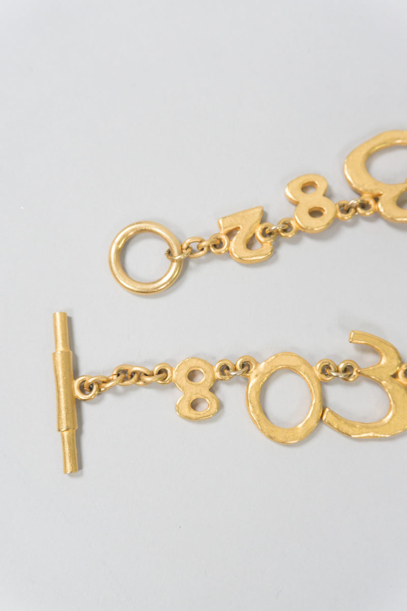 Biche de Beré Hammered Numerology Collar Necklace 