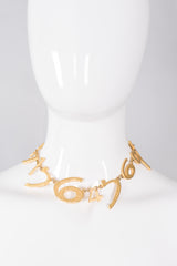 Biche de Beré Hammered Numerology Collar Necklace 