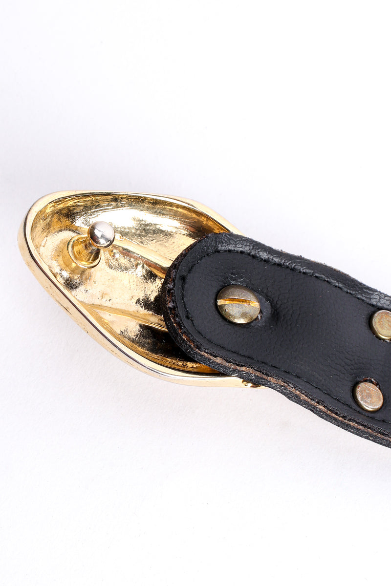 Vintage Bijoux Medici J. Blumenthal Mixed Metal Leather Snake Belt buckle at Recess Los Angeles