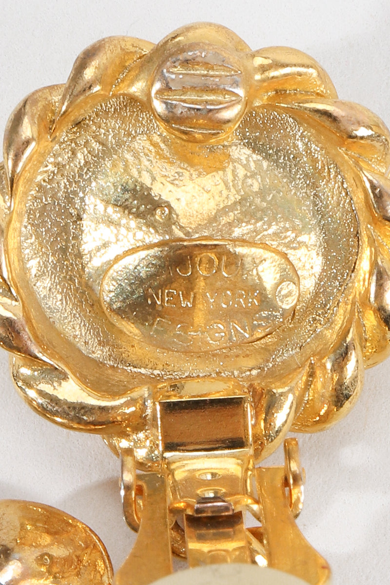 Vintage Bijoux Designs Gold Anchor Earrings Label at Recess LA