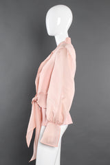 Vintage Bill Blass Organza Bow Wrap Top mannequin side @ Recess Los Angeles