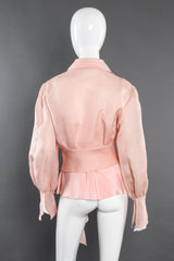 Vintage Bill Blass Organza Bow Wrap Top mannequin back @ Recess Los Angeles